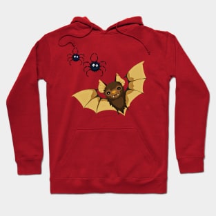 Halloween Vampire Bat & Spiders Hoodie